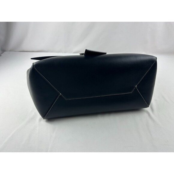 BANANA REPUBLIC Black Women Pebbled Leather Silva Top-Handle Bag Tote MSRP $490 - Picture 7 of 12